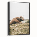 Highland Cow Wall Art – Rustic Farmhouse Nature-Inspired Decor Print
