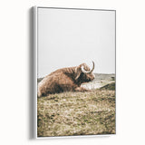 Highland Cow Wall Art – Rustic Farmhouse Nature-Inspired Decor Print