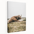 Highland Cow Wall Art – Rustic Farmhouse Nature-Inspired Decor Print