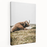 Highland Cow Wall Art – Rustic Farmhouse Nature-Inspired Decor Print