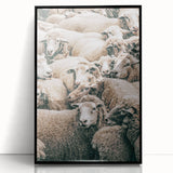 Sheep Herd Wall Art – Rustic Farmhouse Pastoral Country Decor Print