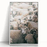 Sheep Herd Wall Art – Rustic Farmhouse Pastoral Country Decor Print