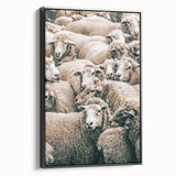 Sheep Herd Wall Art – Rustic Farmhouse Pastoral Country Decor Print