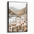 Mountain Sheep Herd Wall Art – Rustic Farmhouse Country Decor Print