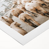 Mountain Sheep Herd Wall Art – Rustic Farmhouse Country Decor Print