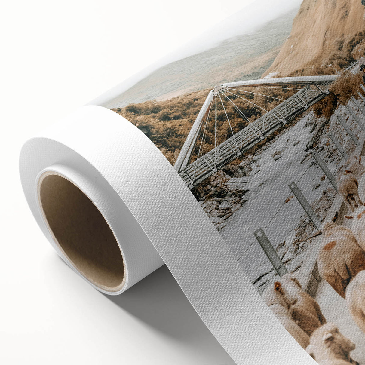 Mountain Sheep Herd Wall Art – Rustic Farmhouse Country Decor Print