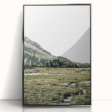 Mountain Valley Wall Art – Rustic Farmhouse Nature-Inspired Decor Print