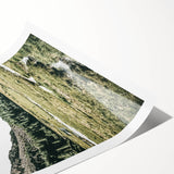 Mountain Valley Wall Art – Rustic Farmhouse Nature-Inspired Decor Print