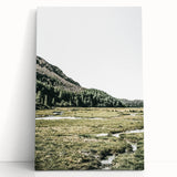 Mountain Valley Wall Art – Rustic Farmhouse Nature-Inspired Decor Print