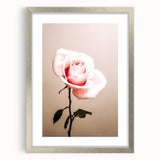 Pink Rose Wall Art – Rustic Farmhouse Elegant Nature-Inspired Decor Print