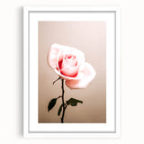 Pink Rose Wall Art – Rustic Farmhouse Elegant Nature-Inspired Decor Print