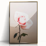 Pink Rose Wall Art – Rustic Farmhouse Elegant Nature-Inspired Decor Print