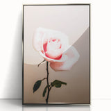 Pink Rose Wall Art – Rustic Farmhouse Elegant Nature-Inspired Decor Print