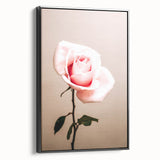 Pink Rose Wall Art – Rustic Farmhouse Elegant Nature-Inspired Decor Print