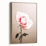 Pink Rose Wall Art – Rustic Farmhouse Elegant Nature-Inspired Decor Print