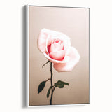 Pink Rose Wall Art – Rustic Farmhouse Elegant Nature-Inspired Decor Print
