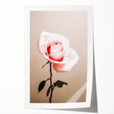 Pink Rose Wall Art – Rustic Farmhouse Elegant Nature-Inspired Decor Print