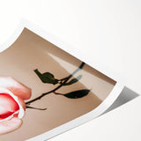 Pink Rose Wall Art – Rustic Farmhouse Elegant Nature-Inspired Decor Print