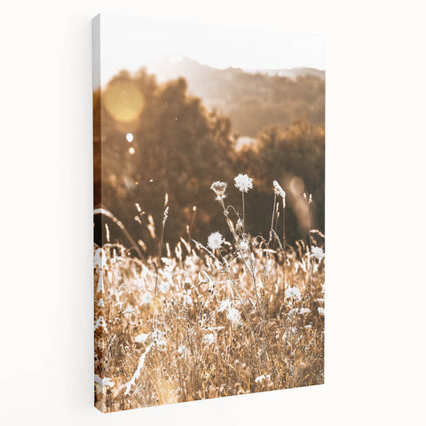 Sunlit Meadow Wall Art – Rustic Farmhouse Nature-Inspired Decor Print