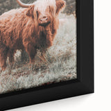 Rustic Farmhouse Wall Art - Highland Cow Country Style Decor Print