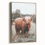 Rustic Farmhouse Wall Art - Highland Cow Country Style Decor Print