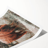 Rustic Farmhouse Wall Art - Highland Cow Country Style Decor Print