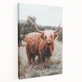 Rustic Farmhouse Wall Art - Highland Cow Country Style Decor Print