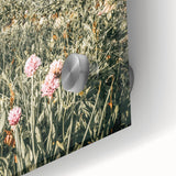 Rustic Farmhouse Wall Art - Serene Mountain Valley with Wildflowers