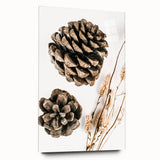 Rustic Farmhouse Wall Art - Pine Cone and Natural Branches Print