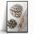 Rustic Farmhouse Wall Art - Pine Cone and Natural Branches Print