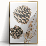 Rustic Farmhouse Wall Art - Pine Cone and Natural Branches Print