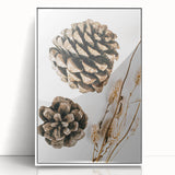 Rustic Farmhouse Wall Art - Pine Cone and Natural Branches Print