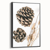 Rustic Farmhouse Wall Art - Pine Cone and Natural Branches Print