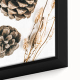 Rustic Farmhouse Wall Art - Pine Cone and Natural Branches Print