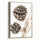 Rustic Farmhouse Wall Art - Pine Cone and Natural Branches Print