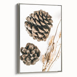 Rustic Farmhouse Wall Art - Pine Cone and Natural Branches Print