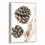 Rustic Farmhouse Wall Art - Pine Cone and Natural Branches Print