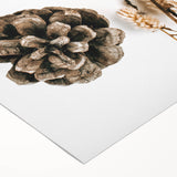 Rustic Farmhouse Wall Art - Pine Cone and Natural Branches Print