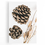 Rustic Farmhouse Wall Art - Pine Cone and Natural Branches Print