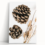 Rustic Farmhouse Wall Art - Pine Cone and Natural Branches Print