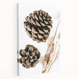 Rustic Farmhouse Wall Art - Pine Cone and Natural Branches Print