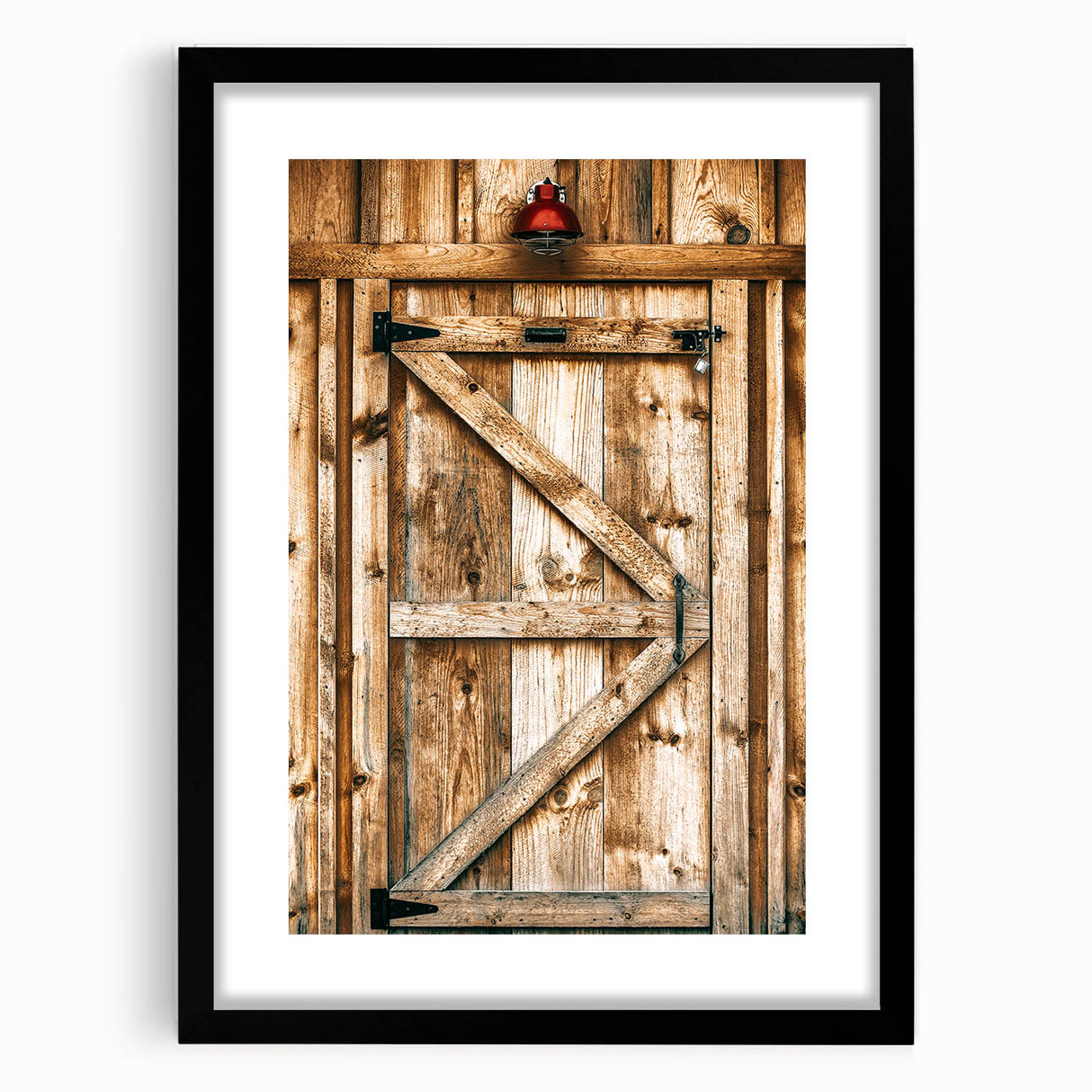 Rustic Farmhouse Wall Art - Vintage Wooden Barn Door Print