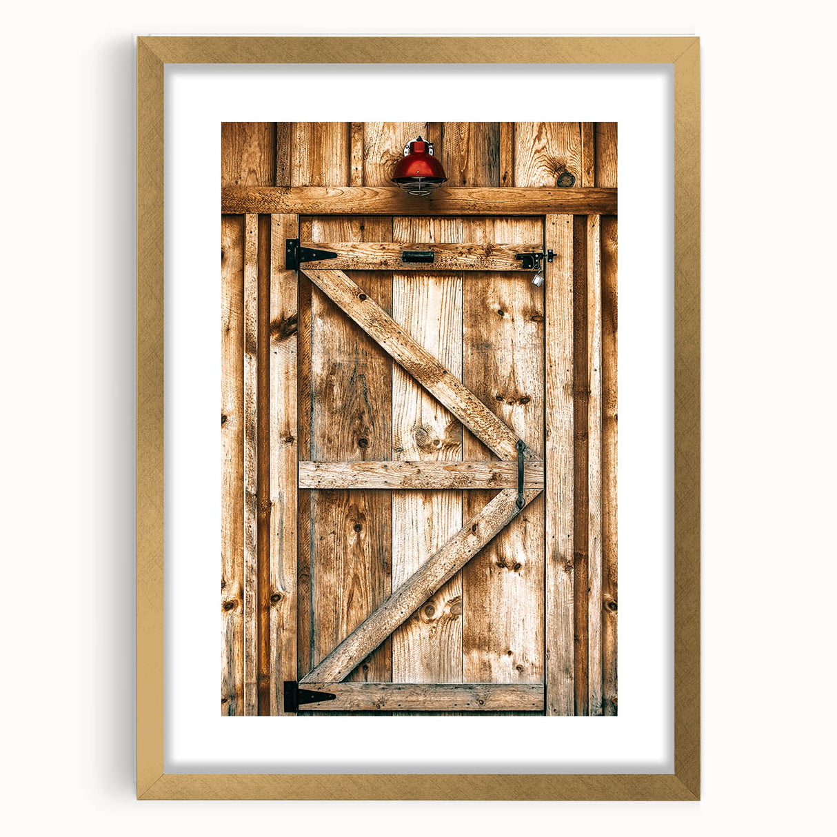 Rustic Farmhouse Wall Art - Vintage Wooden Barn Door Print