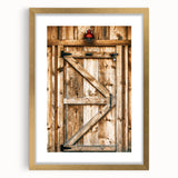 Rustic Farmhouse Wall Art - Vintage Wooden Barn Door Print