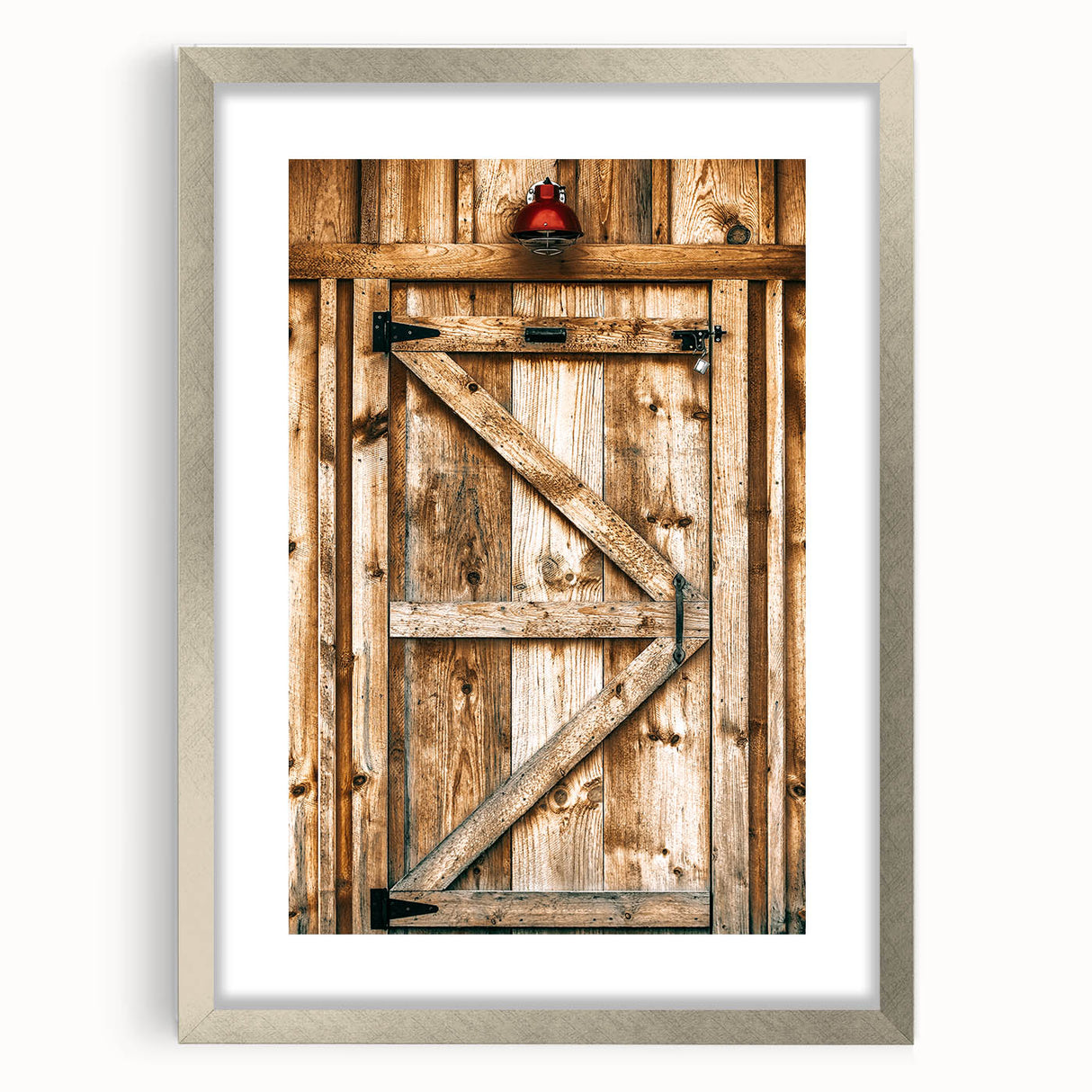 Rustic Farmhouse Wall Art - Vintage Wooden Barn Door Print