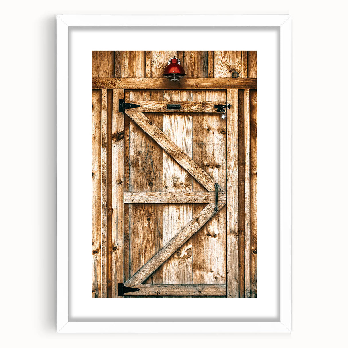 Rustic Farmhouse Wall Art - Vintage Wooden Barn Door Print