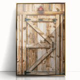 Rustic Farmhouse Wall Art - Vintage Wooden Barn Door Print