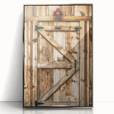 Rustic Farmhouse Wall Art - Vintage Wooden Barn Door Print