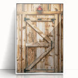 Rustic Farmhouse Wall Art - Vintage Wooden Barn Door Print