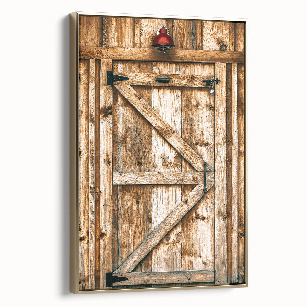 Rustic Farmhouse Wall Art - Vintage Wooden Barn Door Print